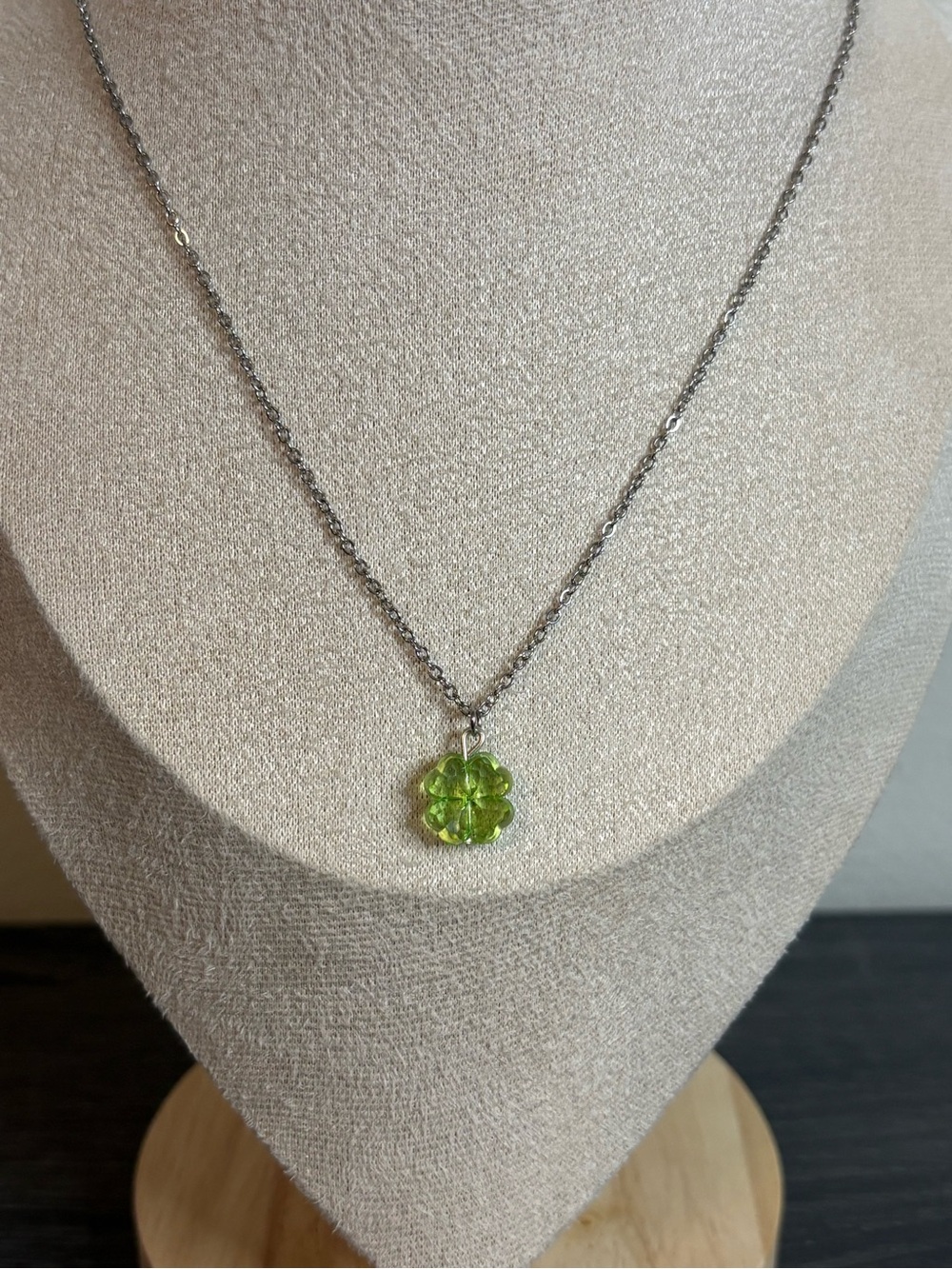 Handmade Silver Four Leaf Clover Necklace | Waterproof & Tarnish Resistant
